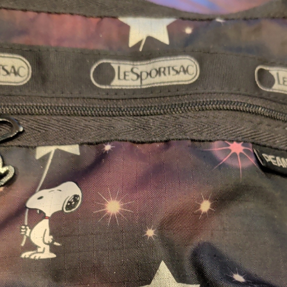 LeSportsac Black and Purple Snoopy Crossbody Bag - Picture 5 of 5